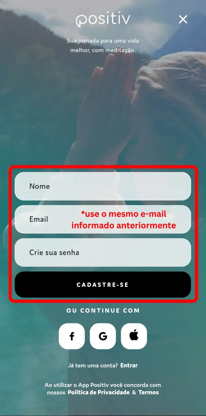 Passo a passo do Caminho B — Entrar anonimamente e depois cadastrar (parte 2) - passo 3